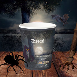 Vasos De Papel Gato negro Witch Brew Halloween