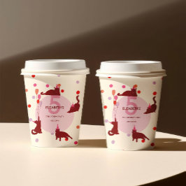Vasos De Papel Gatos Divertidos Cumpleaños Perfecto