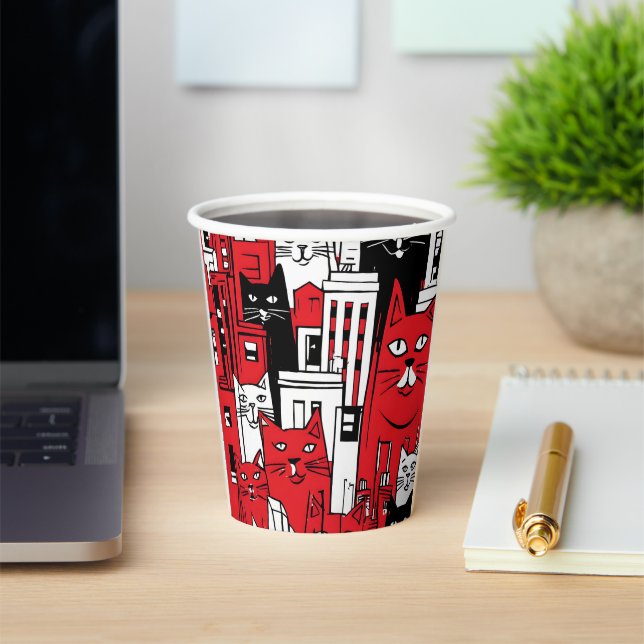 Vasos De Papel Gatos en Nueva York (in situ)