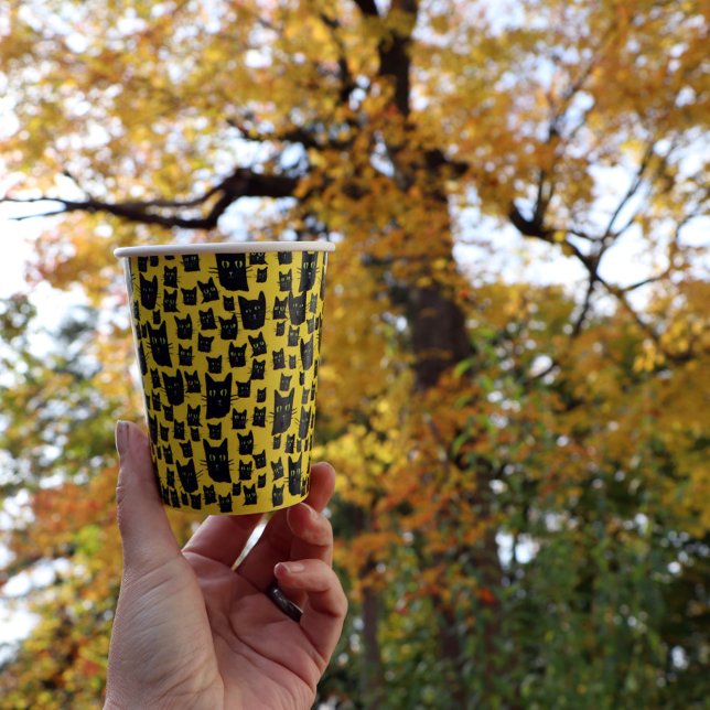 Vasos De Papel Gatos negros (Subido por el creador)