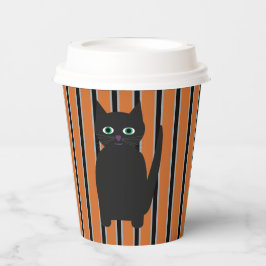 Vasos De Papel Gatos Negros Divertidos y Elegantes de Halloween