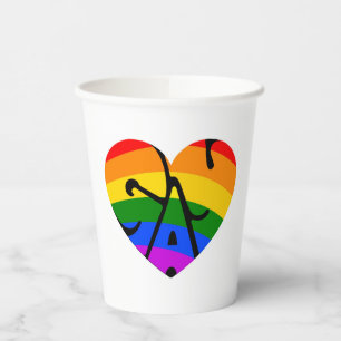 Vasos De Papel Gay Heart