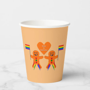 Vasos De Papel Gay Men Navidades Gingerbread Pareja