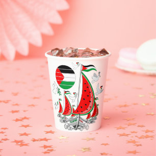 Vasos De Papel Gaza: Barcos de la Flotilla de Sumuda por la Liber