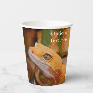 Vasos De Papel Gecko de leopardo amarillo