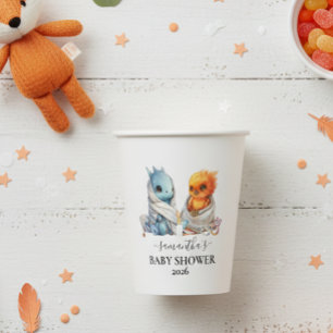 Vasos De Papel Gemelos Phoenix Dragon Fantasy Magia