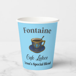 Vasos De Papel Genshin Impact Cafe Lutece Coffee Cup