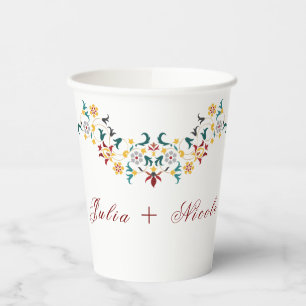 Vasos De Papel Geometría Vintage Intricar Boda De Motif Clásico