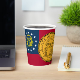 Vasos De Papel Georgian Flag & Seal, Flag of Georgia