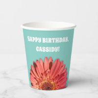Gerbera Daisy de color coral Mint Green