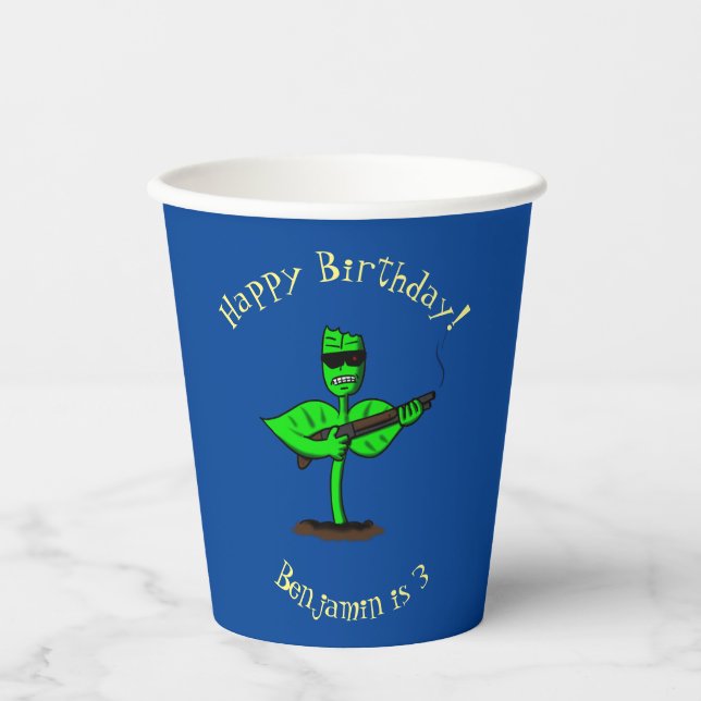 Vasos De Papel Germinator cyborg personalizado divertido (Anverso)