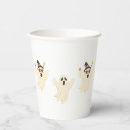 Vasos De Papel Ghost fiesta - Vibes divertidas de Halloween