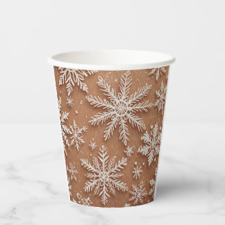 Vasos De Papel Gilded Winter Crystals
