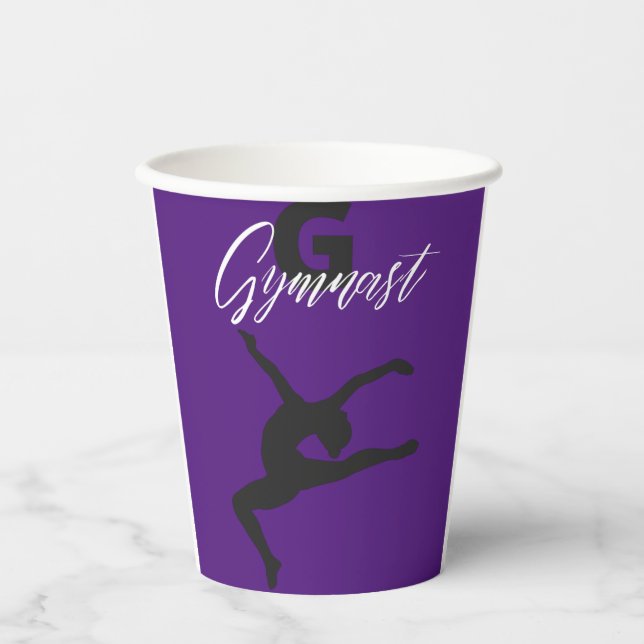 Vasos De Papel Gimnasia Monograma G es para Gymnast (Anverso)