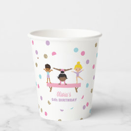 Vasos De Papel Gimnasia pastel cumpleaños