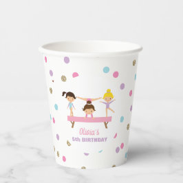 Vasos De Papel Gimnasia pastel cumpleaños