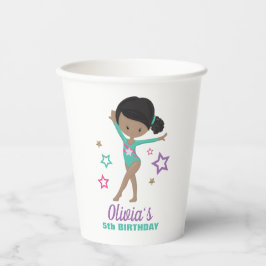 Vasos De Papel Gimnasia Rosa Purpura Turquesa Cumpleaños Papel