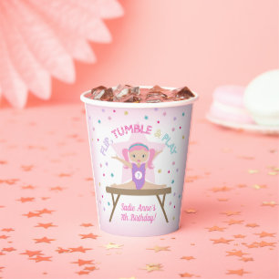 Vasos De Papel Gimnasia Salta Pink Hair Birday Party