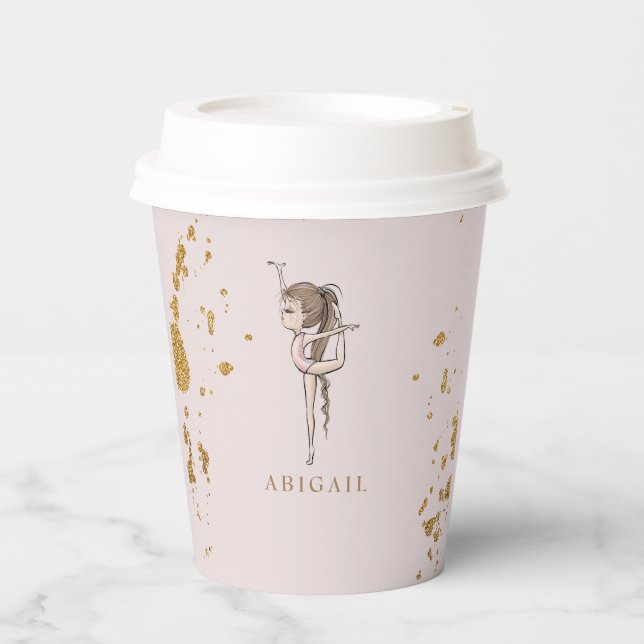 Vasos De Papel Gimnasia Tumble y fiesta de cumpleaños de Twirl (Anverso)