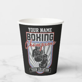 Vasos De Papel Gimnasio de boxeo y boxeo personalizado