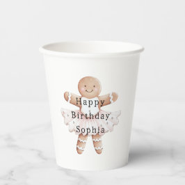 Vasos De Papel Gingerbread Chica Ballerina Ballet Cumpleaños