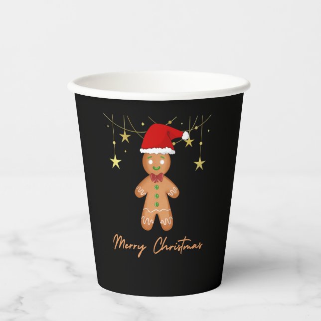 Vasos De Papel Gingerbread Greetings Navidades (Anverso)