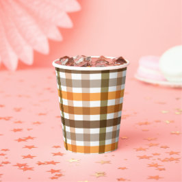 Vasos De Papel Gingham