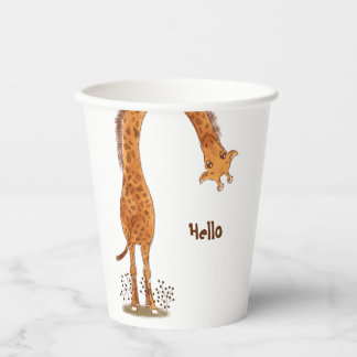 Vasos De Papel Giraffe, fiesta de cumpleaños de animales en el zo