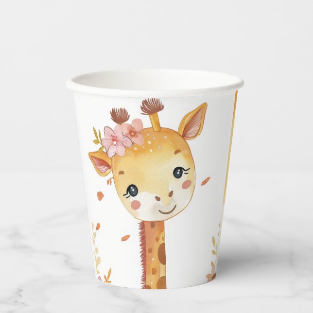 Vasos De Papel "Giraffe Fiesta Paper Cup" (Anverso)