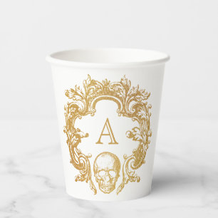 Vasos De Papel Glam gótico   Cubos de papel   Blanco