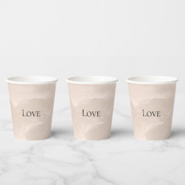 Vasos De Papel Glamor Chic Perla Marfil Rubor Boda