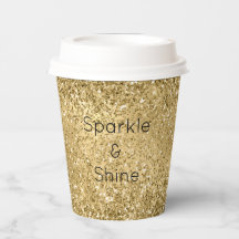 Glitzy Gold Glam Purpurina Sparkle