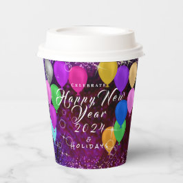 Vasos De Papel Globo de Año Nuevo feliz