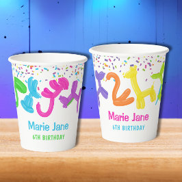 Vasos De Papel Globos de neón, globos de animales