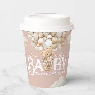 Vasos De Papel Globos de oso Bearly Wait Baby Shower