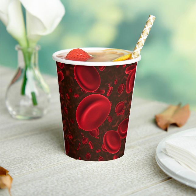 Vasos De Papel Glóbulos rojos microscópicos (Subido por el creador)
