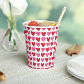 Vasos De Papel Glossy Heart Design Paper Cups