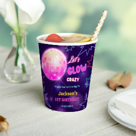 Vasos De Papel Glow Neon Lights Gracias Por La Fiesta De Cumpleañ
