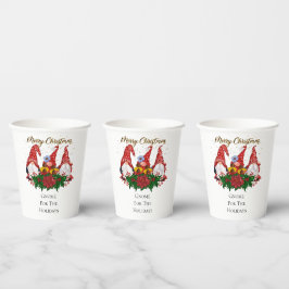 Vasos De Papel Gnome de Navidad para las fiestas Tendencia
