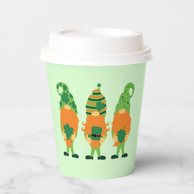 Vasos De Papel Gnomos del Día de San Patricio-59065 (Anverso)