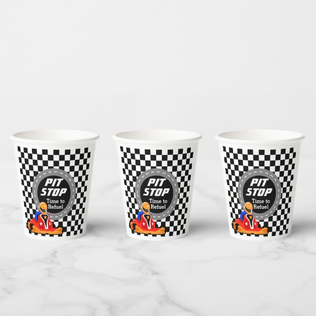 Vasos De Papel Go Kart fiesta taza de papel (Multi)
