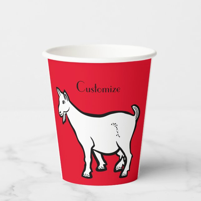 Vasos De Papel Goat Animal Thunder_Cove (Anverso)