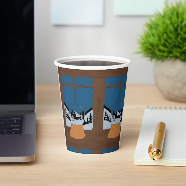 Vasos De Papel Gobelet en Papier Hivernal - Boule à Neige (in situ)