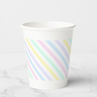 Vasos De Papel Gobelet en papier Minimaliste Rayures Pastel