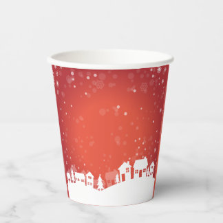 Vasos De Papel Gobelet en papier motif noël rouge
