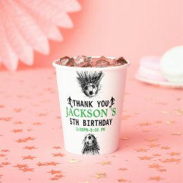 Vasos De Papel ¡Gol! Fiesta de cumpleaños 5 del fútbol