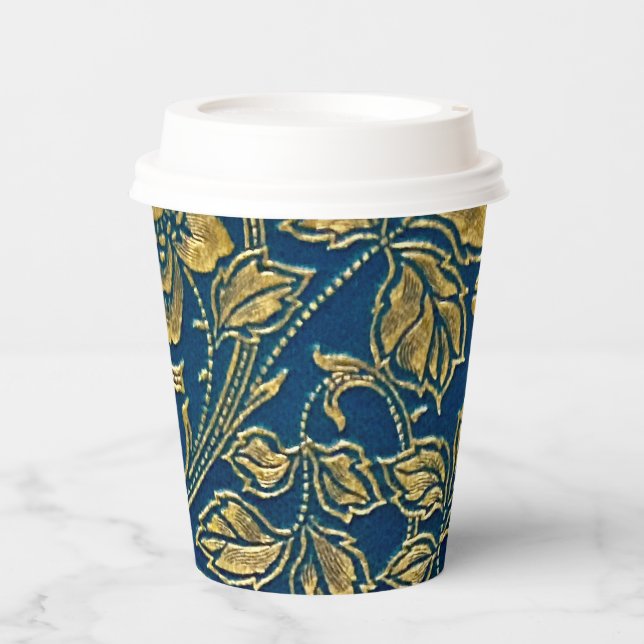 Vasos De Papel Golden Blossom Elegance Paper cup (Anverso)