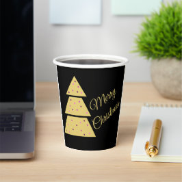 Vasos De Papel Golden Christmas Tree Paper Cup