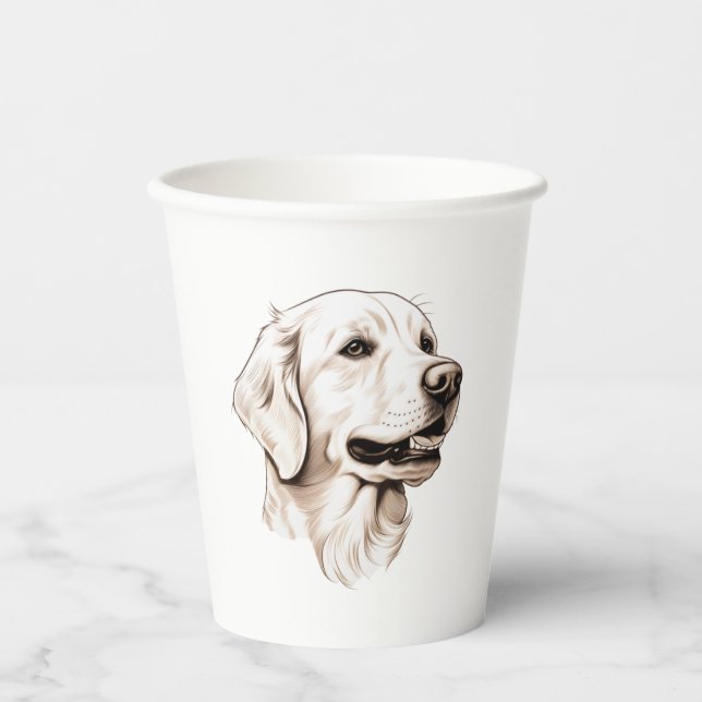 Vasos De Papel Golden Retriever 2 (Anverso)