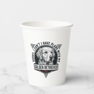 Vasos De Papel Golden Retriever Lo siento, tengo planes Amante de